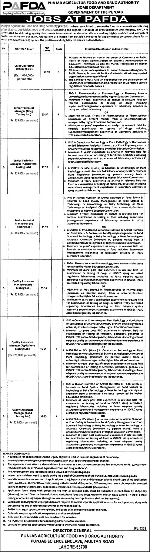 Jobs in PAFDA